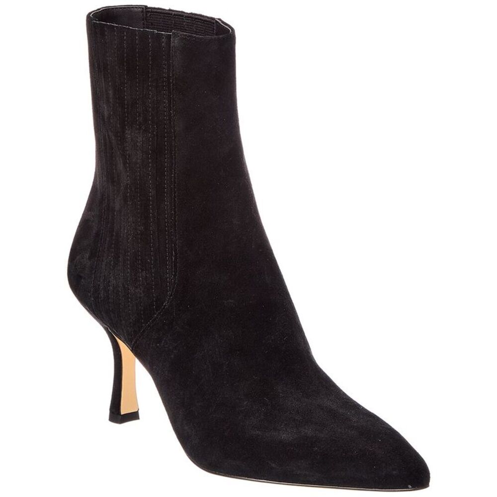 Stuart Weitzman Isla Suede Chelsea Boot, Black